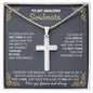 litzzy To My Amazing Soulmate - If I Could Give You One Thing In Life - Litzzy Cross Necklace - To My Soulmate, Gift For Soulmate Jewelry Two Tone Box  