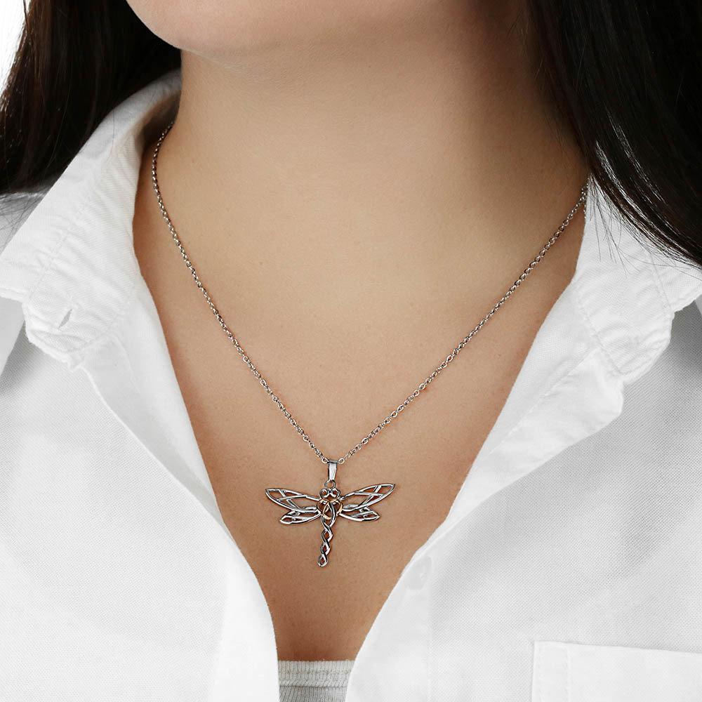 litzzy This 2021 - Stay Strong - Dragonfly Necklace Jewelry   
