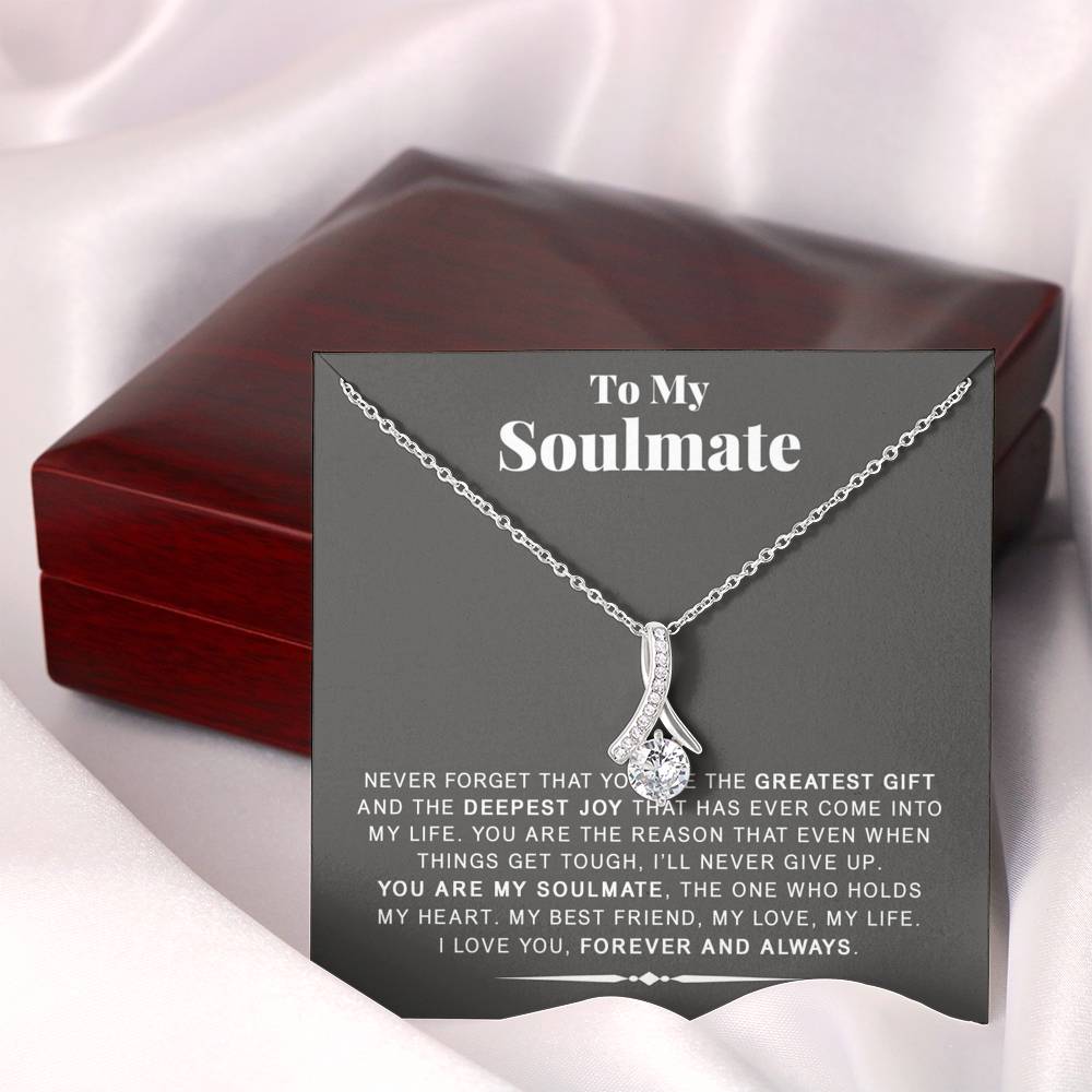 litzzy To My Soulmate - You are the greatest gift - Alluring necklace - Necklace Gift For Her, Wife, Girlfriend, Anniversary, Wedding, Valentine, Birthday with Message Card Jewelry   