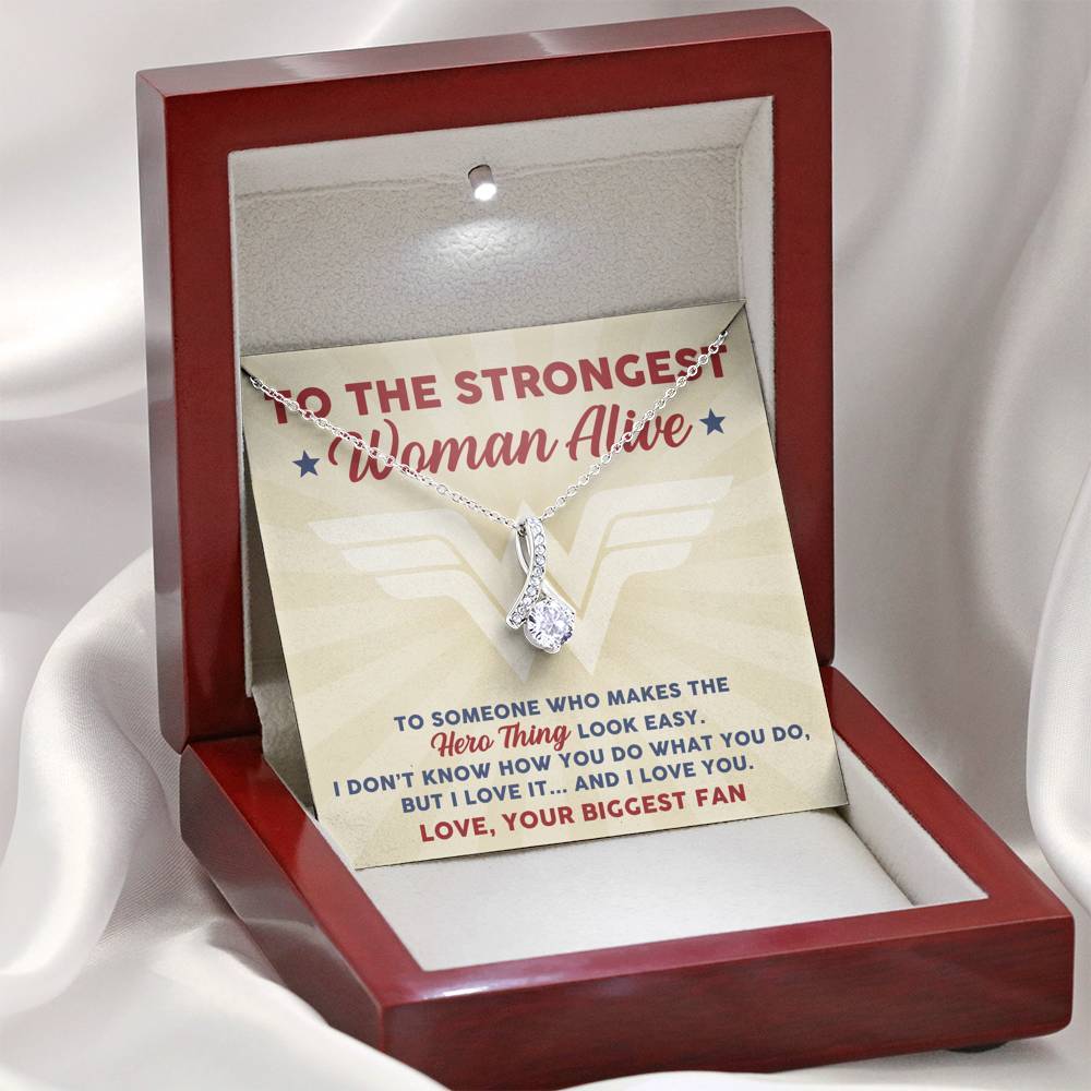litzzy To The Strongest Woman Alive - Alluring Necklace Jewelry Mahogany Style Luxury Box  