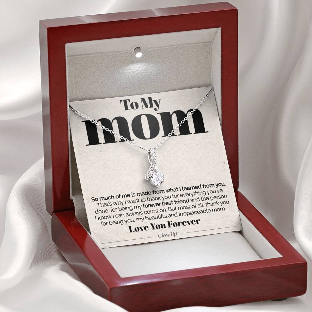 litzzy To My Mom - Forever Best Friend - Alluring Necklace Jewelry Mahogany Style Luxury Box  
