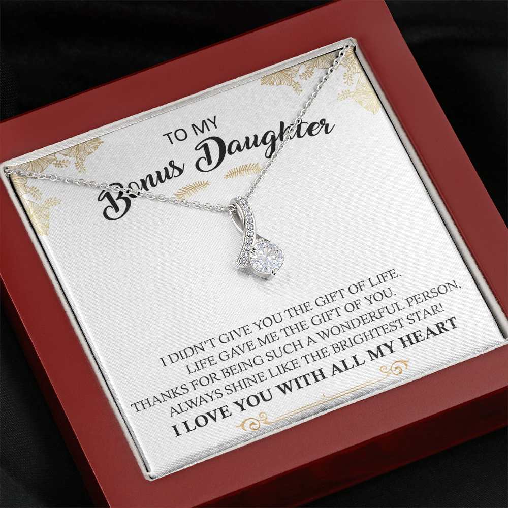 litzzy To My Bonus Daughter - Shine Like The Brightest Star - Alluring Beauty Necklace jewelry   