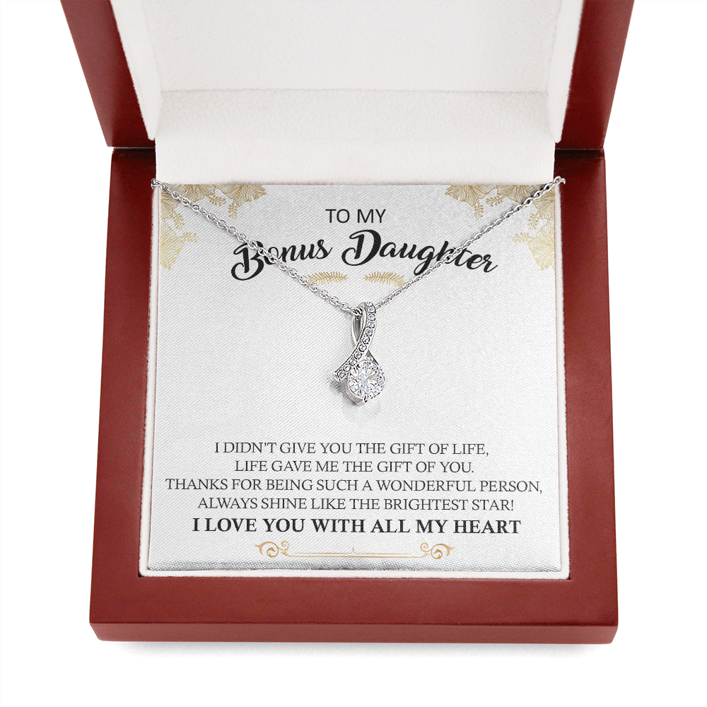 litzzy To My Bonus Daughter - Shine Like The Brightest Star - Alluring Beauty Necklace jewelry   