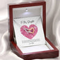 litzzy Necklace Gift For Daughter From Dad, Litzzy To My Daughter Jewelry Luxury Box  
