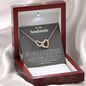 litzzy To My Soulmate - You are the greatest gift - Interlocking Heart Necklace - Necklace Gift For Her, Wife, Girlfriend, Anniversary, Wedding, Valentine, Birthday with Message Card Jewelry   
