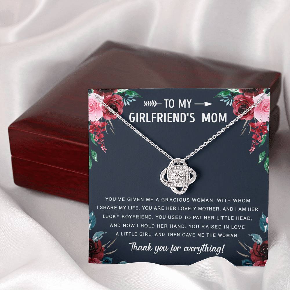 litzzy To My Girlfriend's Mom - Gift For Mother's Day, Birthday, Anniversary - Necklace Gift For Her, Wife, Girlfriend, Anniversary, Wedding, Valentine, Birthday with Message Card Jewelry   