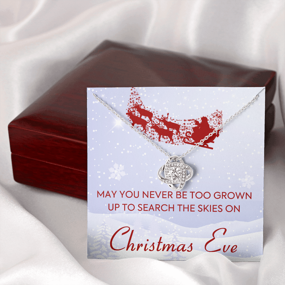 litzzy Christmas Eve Love Knot Necklace - Gifts For Wife Necklace Valentines Day Custom Made Romantic Gift For My Best Wife Ever    