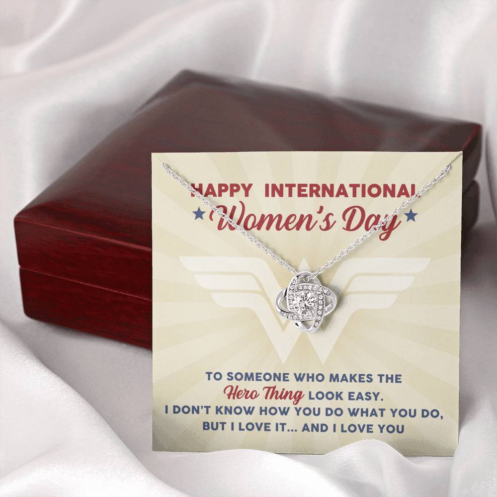 litzzy Happy International Women's Day - Love Knot Necklace Jewelry   