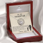 litzzy Never Lose, Litzzy To My Daughter Love Knot Necklace Jewelry Mahogany Style Luxury Box  