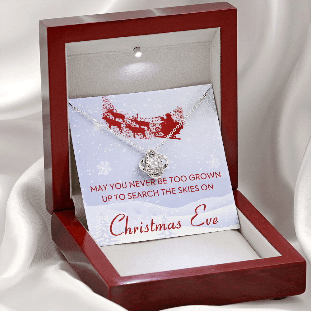 litzzy Christmas Eve Love Knot Necklace - Gifts For Wife Necklace Valentines Day Custom Made Romantic Gift For My Best Wife Ever    