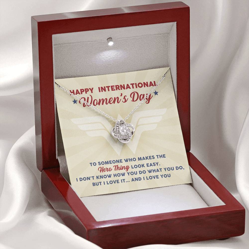 litzzy Happy International Women's Day - Love Knot Necklace Jewelry   