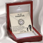 litzzy Viking Dad To Daughter Gift , Litzzy To My Daughter Jewelry Mahogany Style Luxury Box  