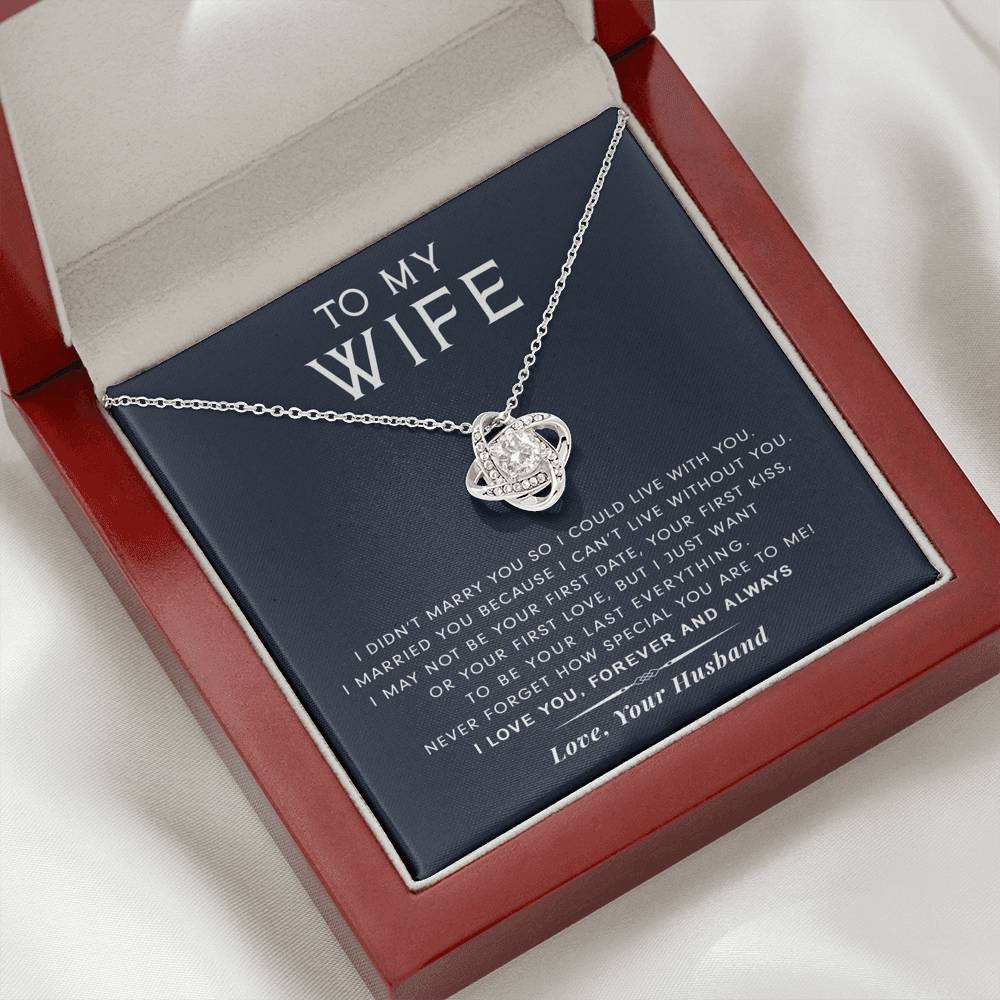 litzzy To My Wife - I Can’t Live Without You - How Special You Are To Me - Necklace Gift For Her, Wife, Girlfriend, Anniversary, Wedding, Valentine, Birthday with Message Card Jewelry   
