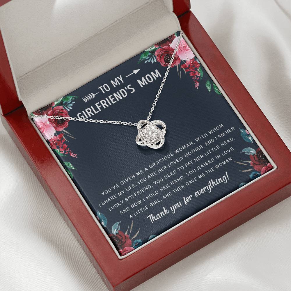 litzzy To My Girlfriend's Mom - Gift For Mother's Day, Birthday, Anniversary - Necklace Gift For Her, Wife, Girlfriend, Anniversary, Wedding, Valentine, Birthday with Message Card Jewelry   