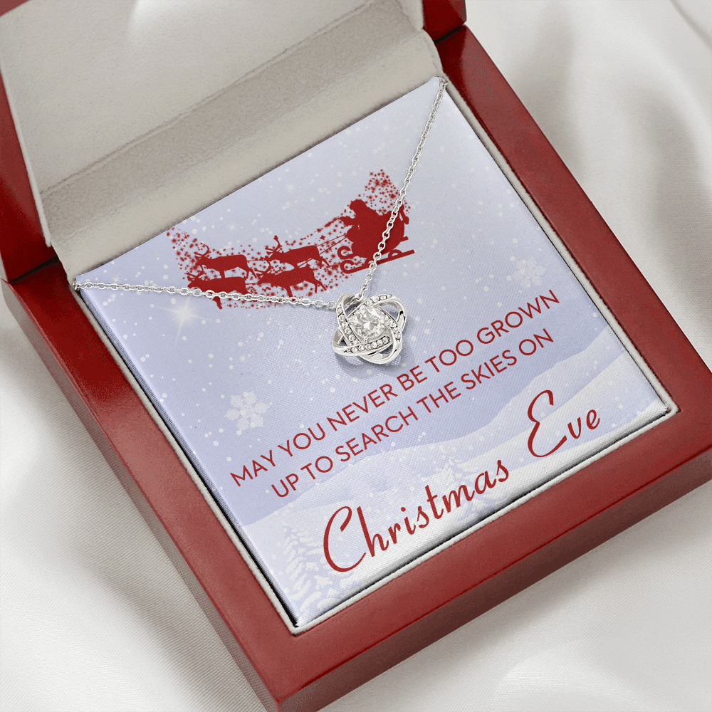 litzzy Christmas Eve Love Knot Necklace - Gifts For Wife Necklace Valentines Day Custom Made Romantic Gift For My Best Wife Ever    