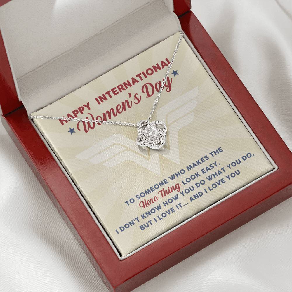 litzzy Happy International Women's Day - Love Knot Necklace Jewelry   