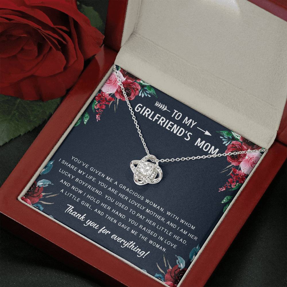 litzzy To My Girlfriend's Mom - Gift For Mother's Day, Birthday, Anniversary - Necklace Gift For Her, Wife, Girlfriend, Anniversary, Wedding, Valentine, Birthday with Message Card Jewelry   