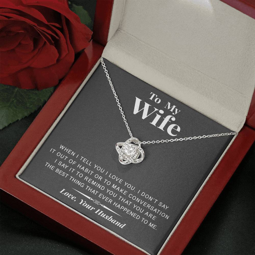 litzzy To my Wife - The best thing - Gift For Valentine, Birthday, Anniversary - Necklace Gift For Her, Wife, Girlfriend, Anniversary, Wedding, Valentine, Birthday with Message Card Jewelry   