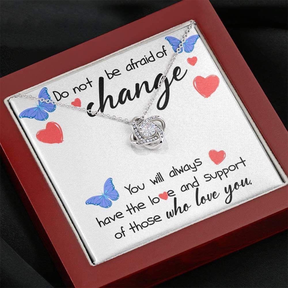 litzzy Love and Support Love Knot Necklace - Gifts For Wife Necklace Valentines Day Custom Made Romantic Gift For My Best Wife Ever    