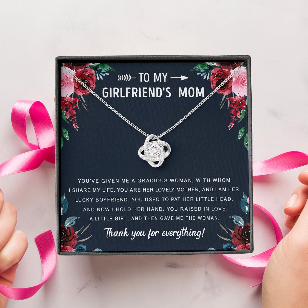 litzzy To My Girlfriend's Mom - Gift For Mother's Day, Birthday, Anniversary - Necklace Gift For Her, Wife, Girlfriend, Anniversary, Wedding, Valentine, Birthday with Message Card Jewelry   