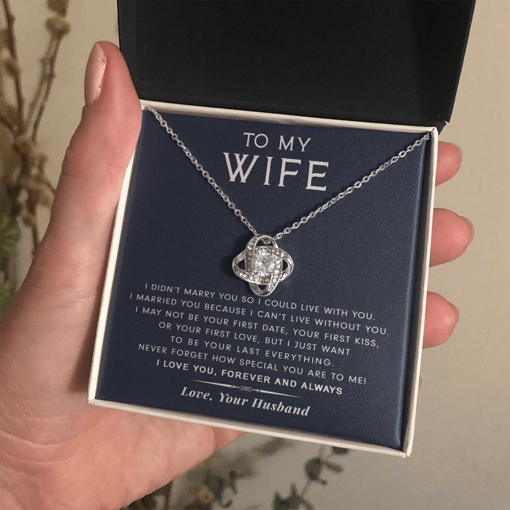 litzzy To My Wife - I Can’t Live Without You - How Special You Are To Me - Necklace Gift For Her, Wife, Girlfriend, Anniversary, Wedding, Valentine, Birthday with Message Card Jewelry   