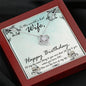 litzzy To The World's Best Wife Happy Birthday Love Knot Necklace - Gifts For Wife Necklace Valentines Day Custom Made Romantic Gift For My Best Wife Ever Jewelry   