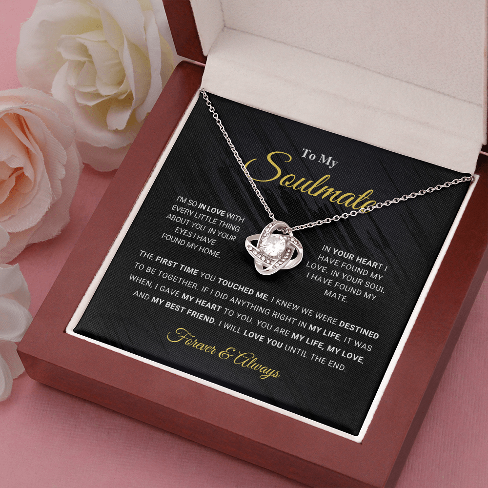 litzzy To My Soulmate - My Life - Love Knot Necklace - To My Soulmate - Gift For Soulmate Jewelry   