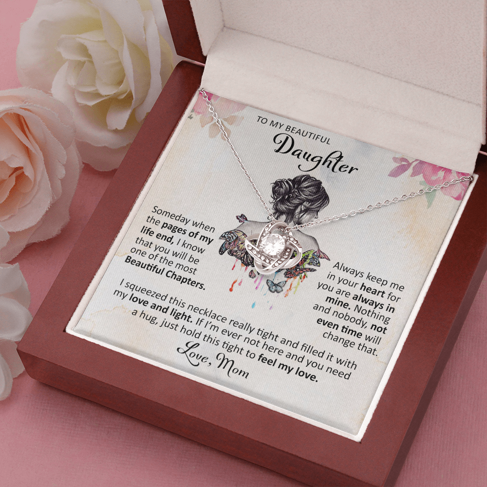 litzzy To My Beautiful Daughter - Someday When The Pages - Love Knot Necklace jewelry   