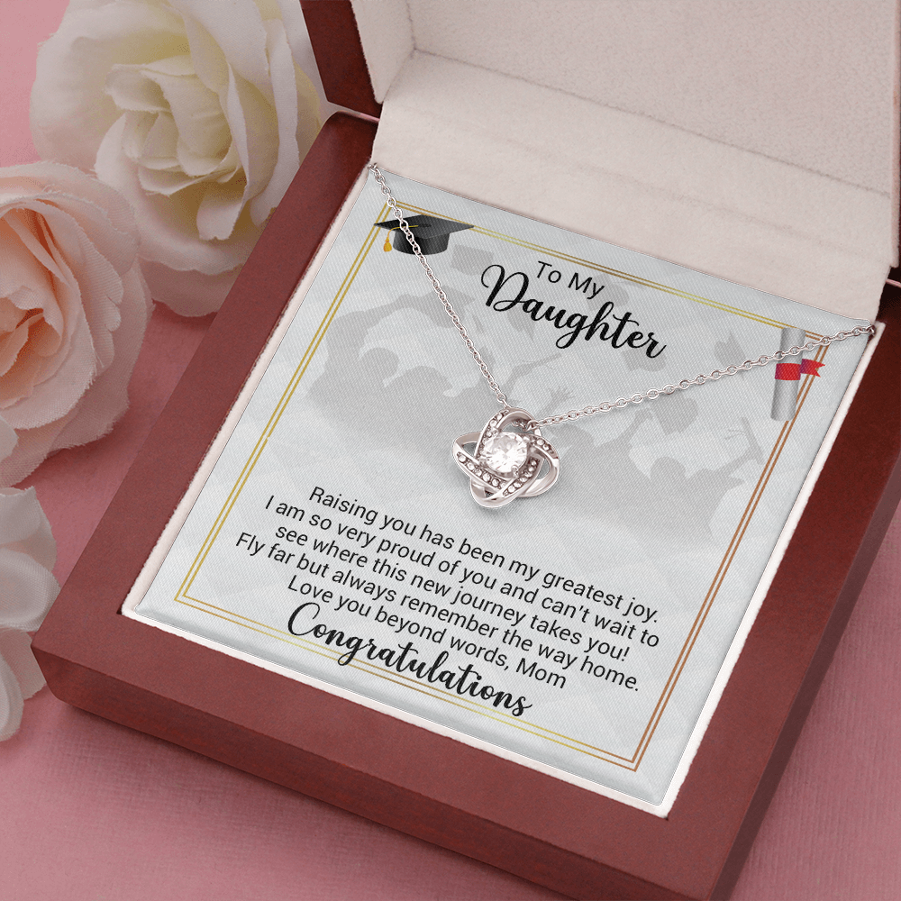 litzzy To My Daughter - Raising You Has Been My Greatest Joy - Love Knot Necklace jewelry   