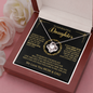 litzzy To Our Beautiful Daughter - Always Keep Us In Your Heart - Love Knot Necklace jewelry   