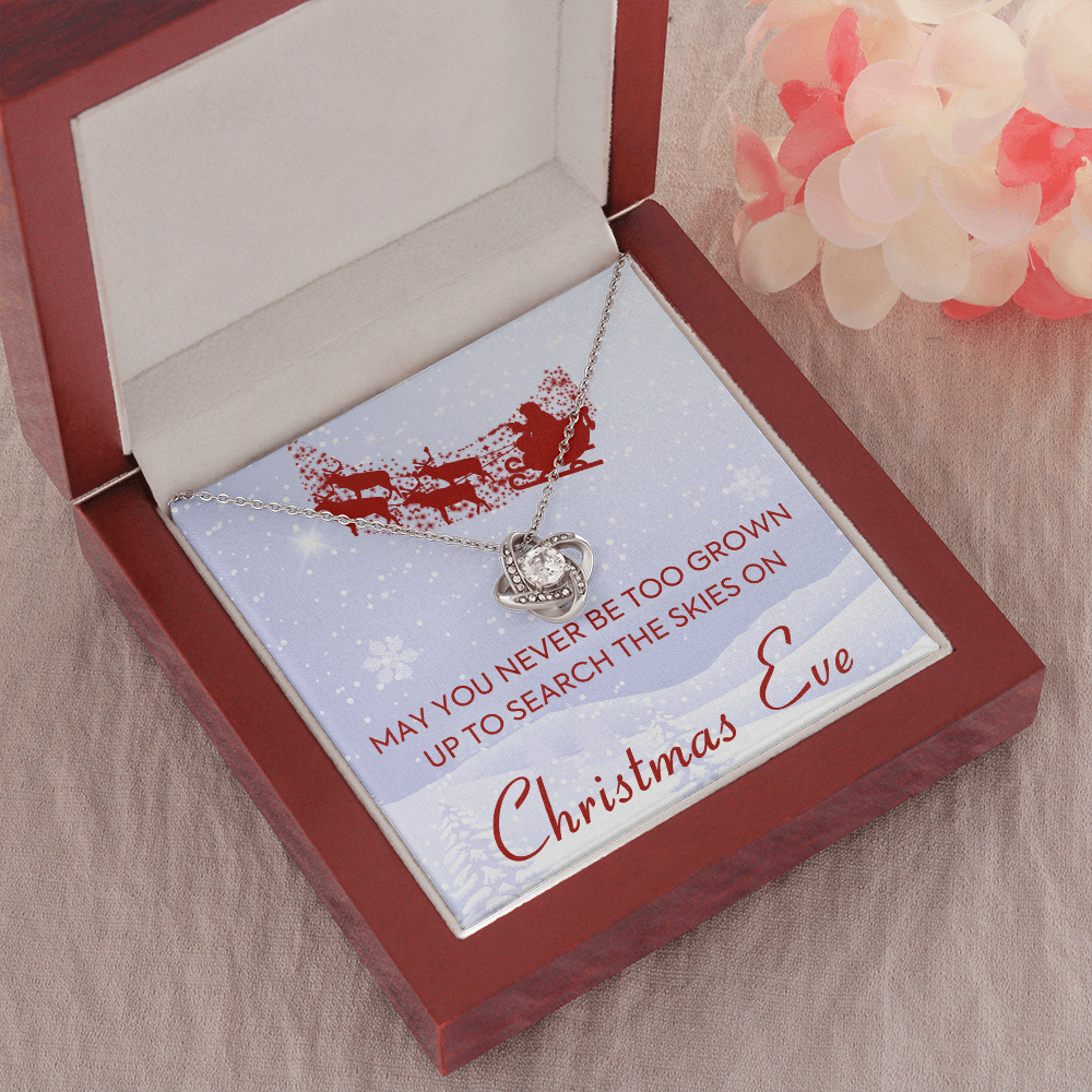 litzzy Christmas Eve Love Knot Necklace - Gifts For Wife Necklace Valentines Day Custom Made Romantic Gift For My Best Wife Ever    