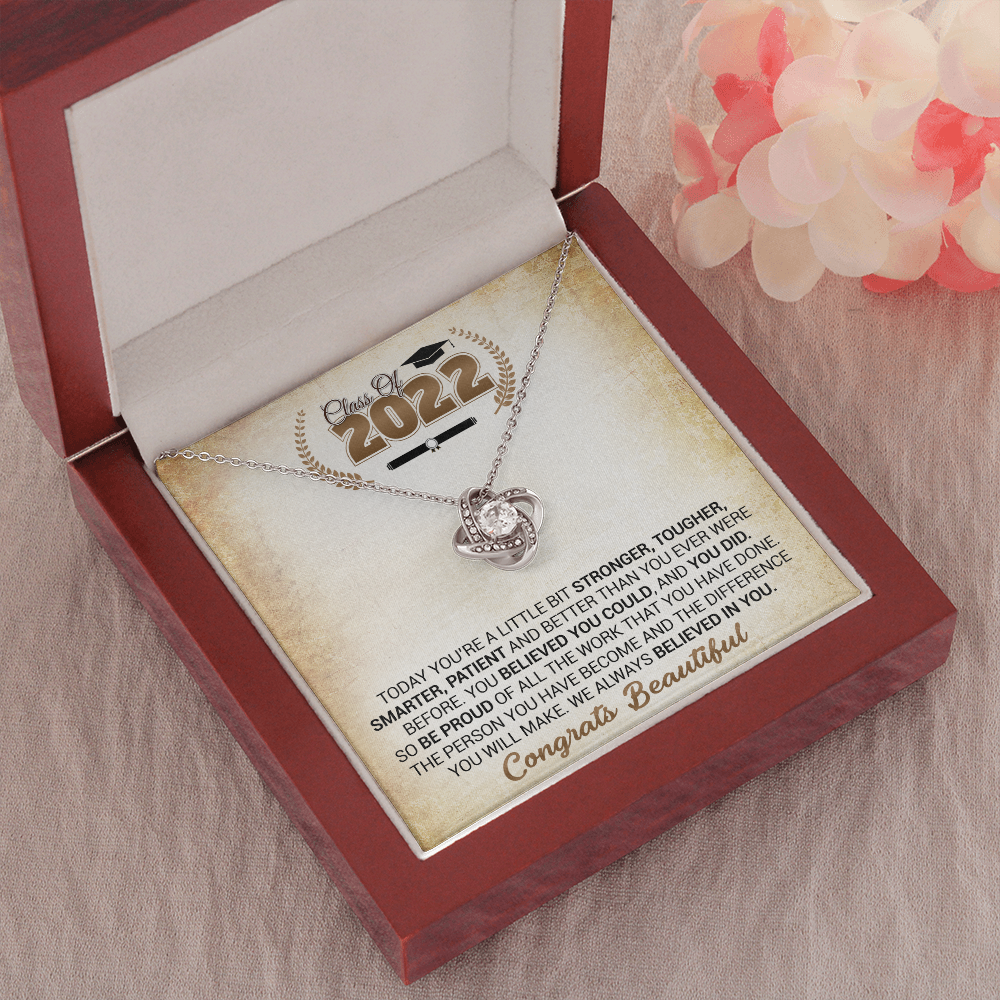 litzzy Class Of 2022 - You Believed You Could And You Did - Love Knot Necklace jewelry   