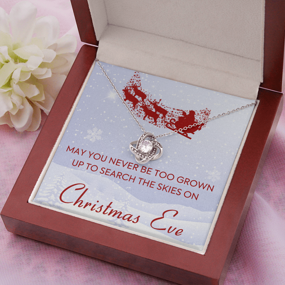 litzzy Christmas Eve Love Knot Necklace - Gifts For Wife Necklace Valentines Day Custom Made Romantic Gift For My Best Wife Ever    