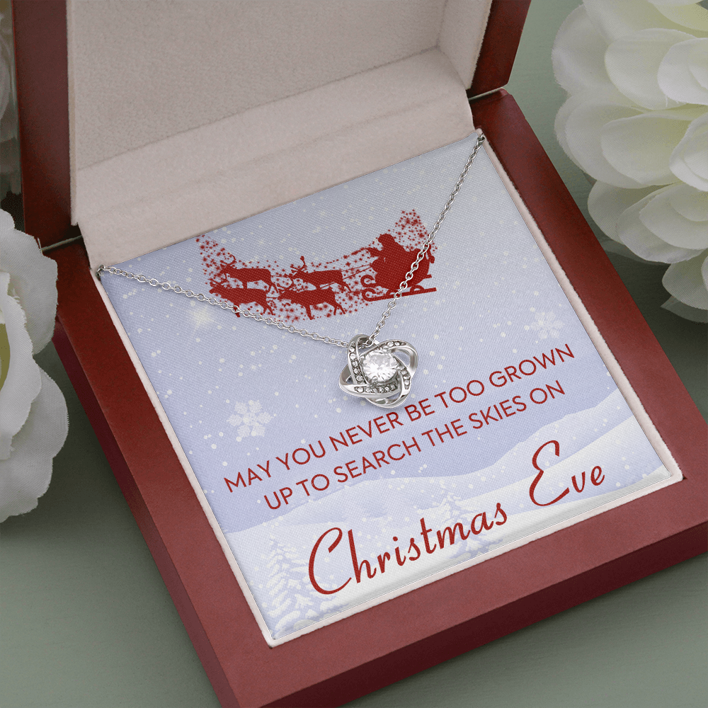 litzzy Christmas Eve Love Knot Necklace - Gifts For Wife Necklace Valentines Day Custom Made Romantic Gift For My Best Wife Ever    