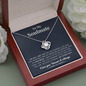 litzzy To My Soulmate - My Other Half - Gift For Valentine, Birthday, Anniversary - Necklace Gift For Her, Wife, Girlfriend, Anniversary, Wedding, Valentine, Birthday with Message Card Jewelry Mahogany Style Luxury Box (w/LED)  