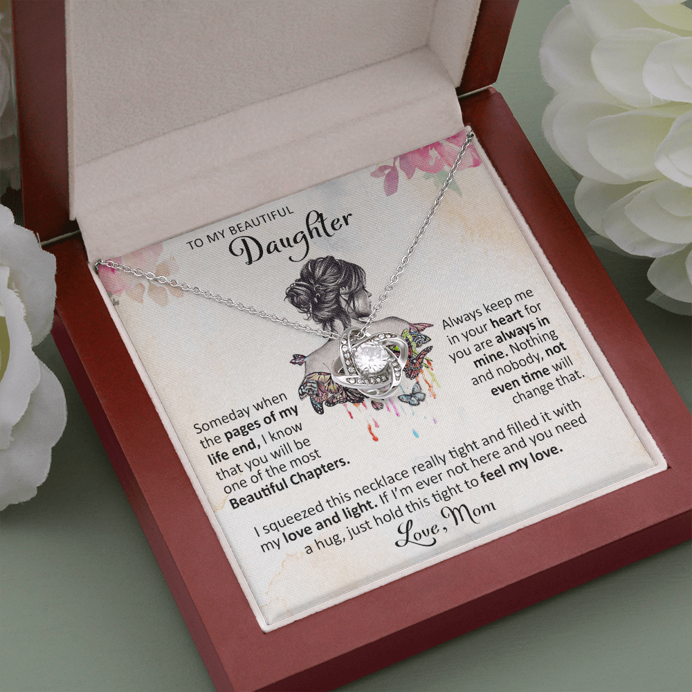 litzzy To My Beautiful Daughter - Someday When The Pages - Love Knot Necklace jewelry   