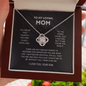 litzzy Litzzy Love Knot Necklace To my Mom, You're The World From Son Jewelry Luxury Mahagony  