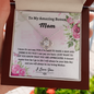 litzzy Litzzy Love Knot Necklace To My Amazing Bonus Mom, I will always be your little boy Mothers Day Jewelry, Necklace gifts set from Son, Daughter Jewelry   