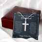 litzzy Greatest Husband - Father's Day - Cross Necklace - To My Dad necklace, dad gifts from daughter, dad gifts from son, Thank you Dad gift, Son daughter to Dad Gift Jewelry   