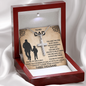 litzzy To My Dad - The Superhero In My Life - To My Dad necklace, dad gifts from daughter, dad gifts from son, Thank you Dad gift, Son daughter to Dad Gift Jewelry Mahogany Style Luxury Box (w/LED)  