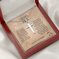 litzzy Dad - The World Cross Necklace - From Daughter - To My Dad necklace, dad gifts from daughter, dad gifts from son, Thank you Dad gift, Son daughter to Dad Gift Jewelry   