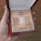 litzzy Dad - The World Cross Necklace - From Daughter - To My Dad necklace, dad gifts from daughter, dad gifts from son, Thank you Dad gift, Son daughter to Dad Gift Jewelry   