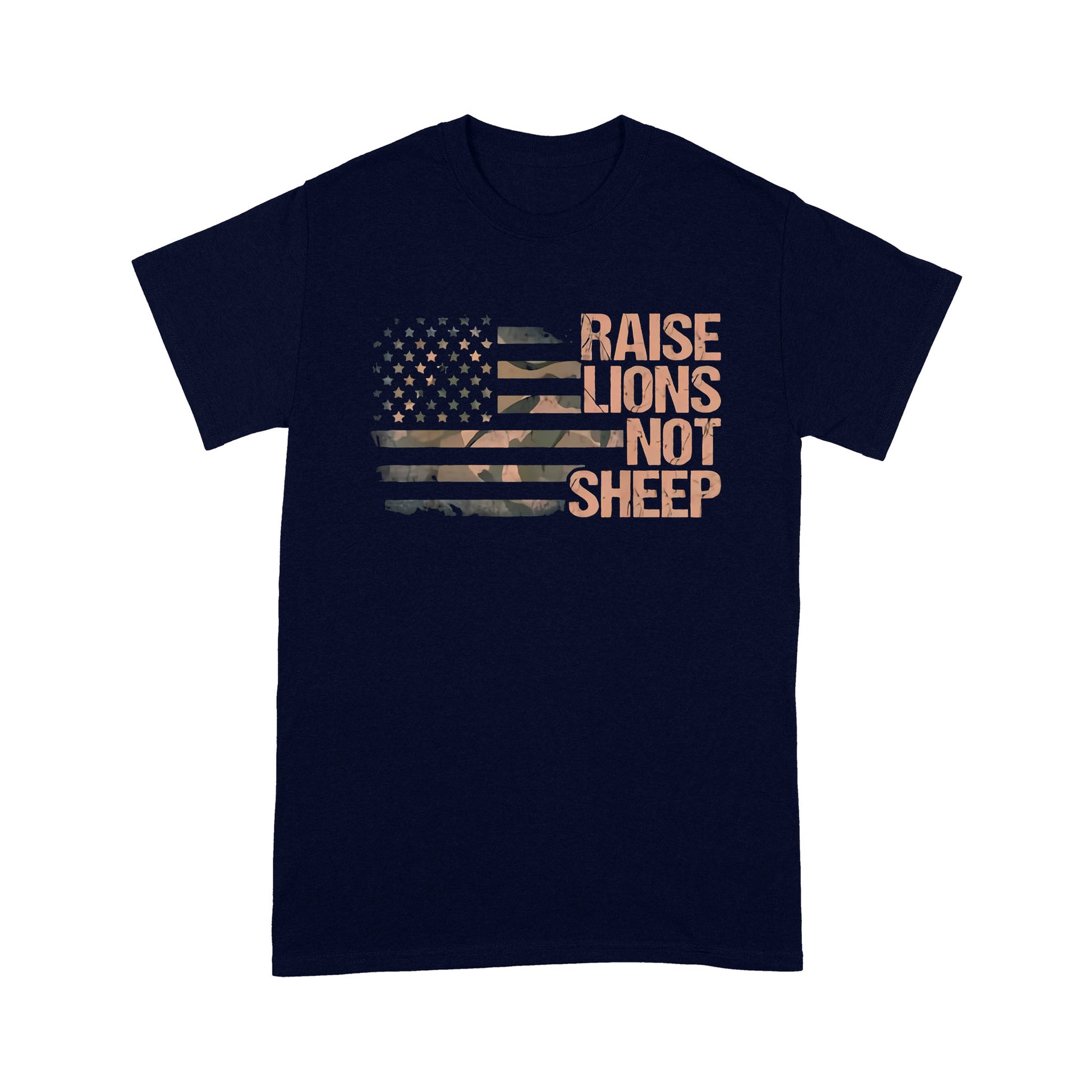litzzy Raise Lions Not Sheep American Patriot Day T-shirt | Made in US  S Navy 