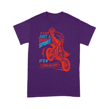 litzzy It's Not Just A Sport, It’s A Way Of Life- Motorcycle T-Shirt | Made in US T-Shirt S Purple 