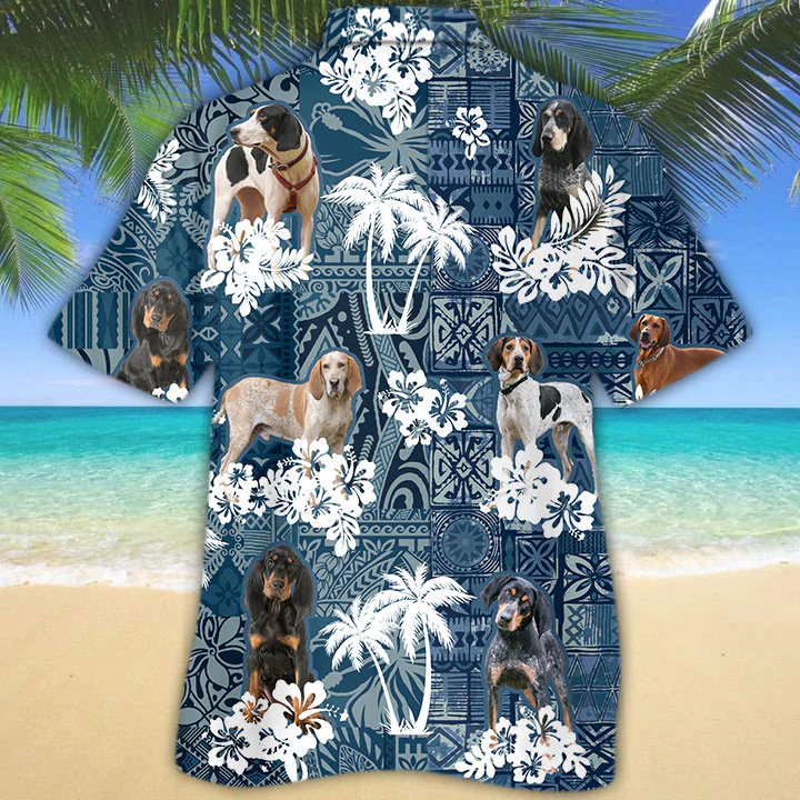 litzzy Coonhound Hawaiian Shirt, Flowers Aloha Shirt For Dog Lovers, Hawaiian shirts for men, women - Aloha shirt Hawaiian Hawaii Shirt For Summer Hawaii Shirt   