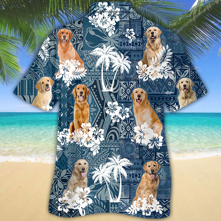 litzzy Golden Retriever Hawaiian Shirt - Aloha shirt Hawaiian Hawaii Shirt For Summer Hawaii Shirt   