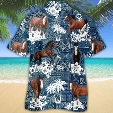 litzzy Clydesdale Horse Hawaiian Shirt - Aloha shirt Hawaiian Hawaii Shirt For Summer Hawaii Shirt   