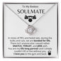 litzzy To My Badass Soulmate - There Isn't Anyone Else - Litzzy Love Knot Necklace Gift For Soulmate Jewelry 14K White Gold Finish Standard Box 