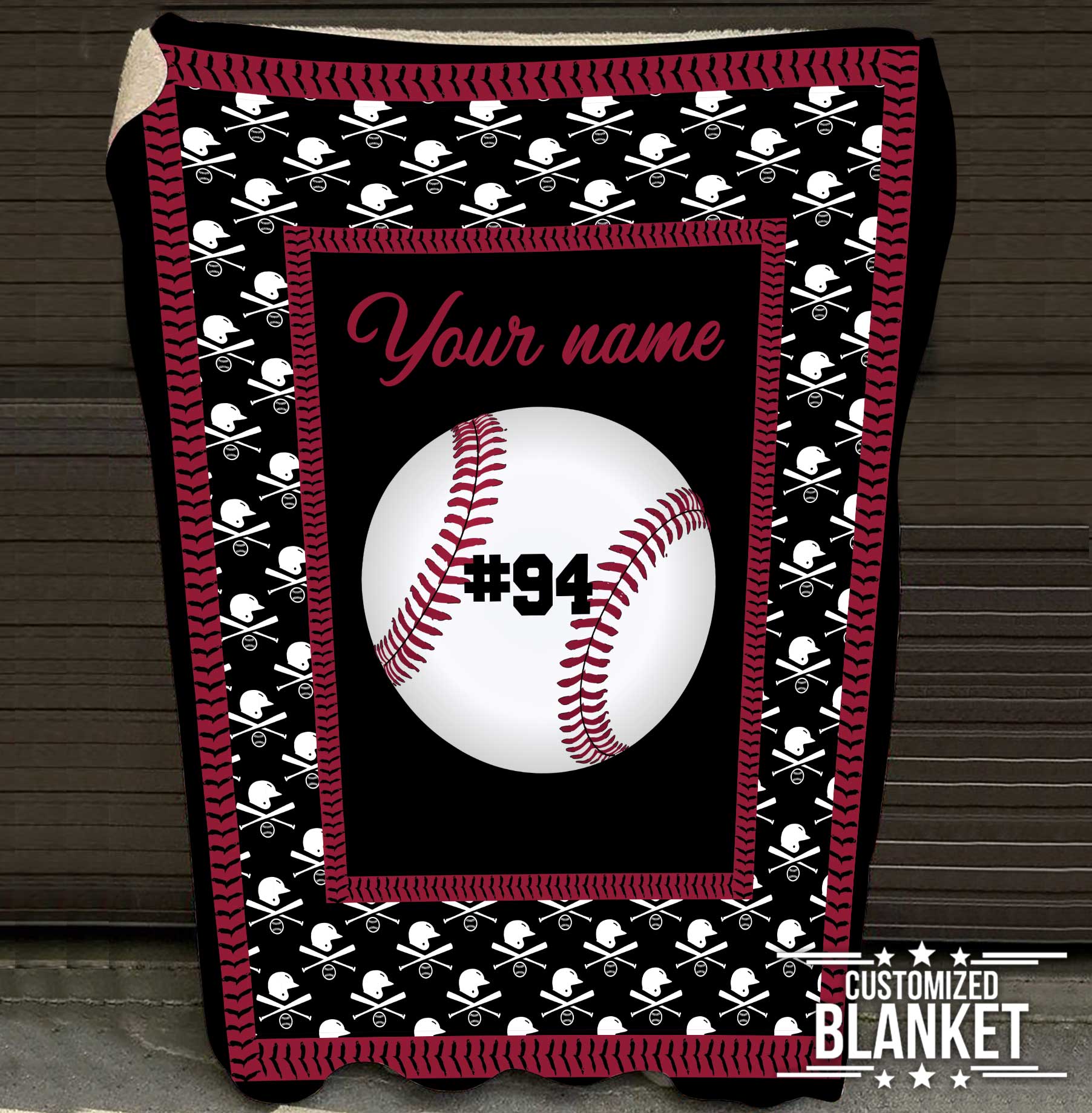 litzzy Personalized Sport Fleece Blanket - Lath0412201 Quilt Blanket BASEBALL 50 X 60 