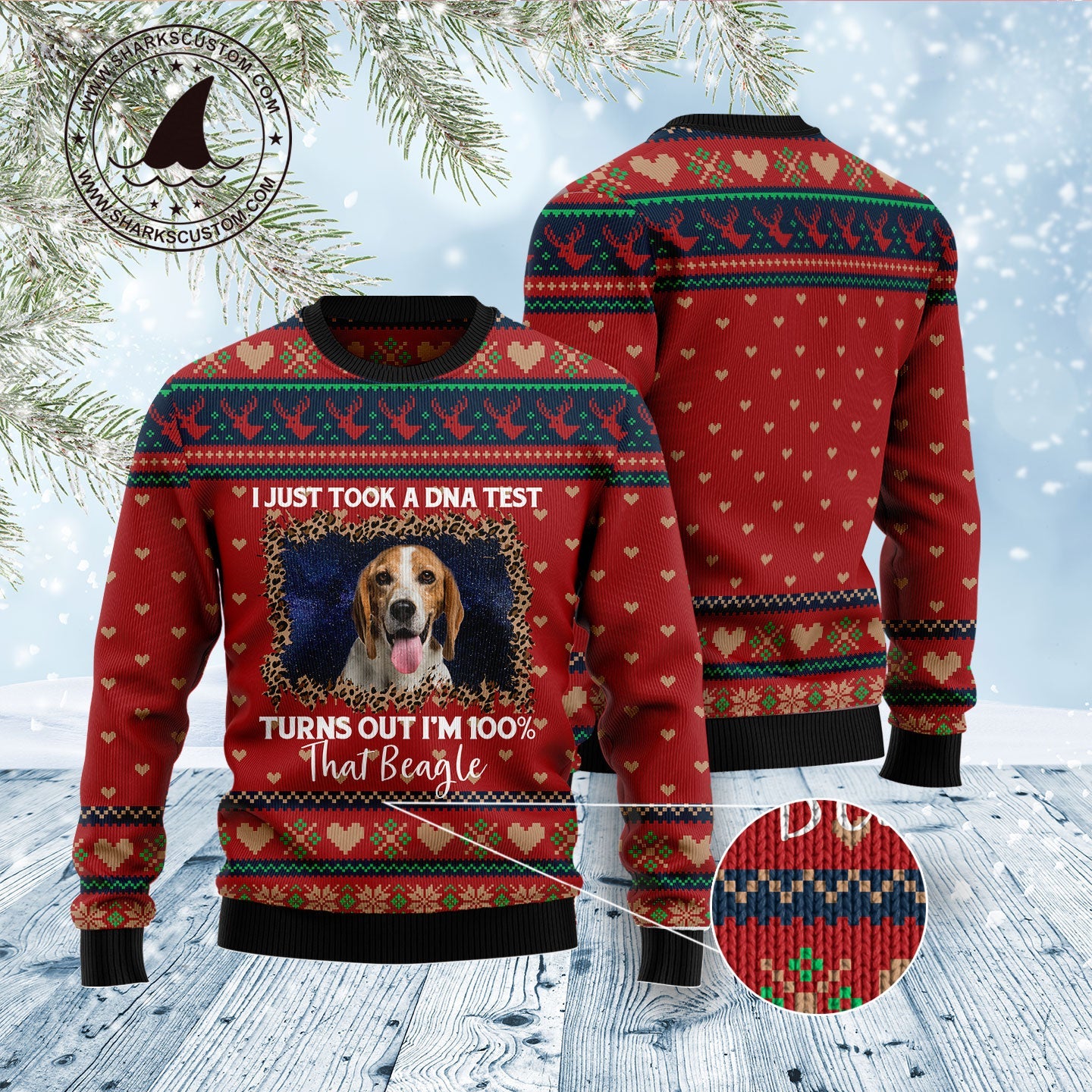 litzzy Beagle DNA D1011 Ugly Christmas Sweater -  Best Gift For Christmas, Noel Malalan - Christmas Signature sweater   